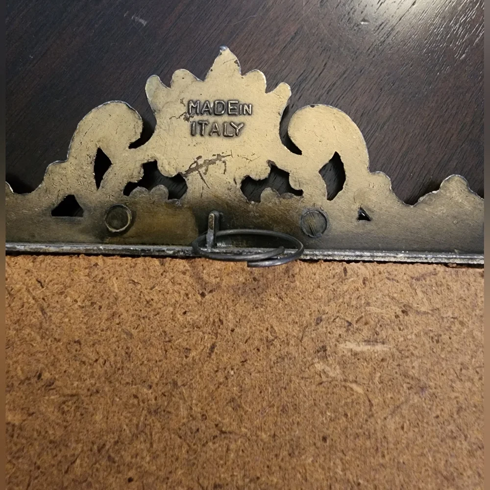 Ornate Vintage Italian Brass Mirror